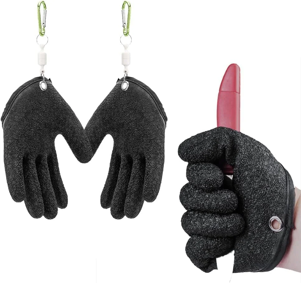 دستکش ماهیگیری NALACAL، دستکش حرفه ای صید ماهی، دستکش ماهیگیری ضد آب، محافظت از دست ماهیگیر در برابر خراشیدگی و سوراخ شدن، خشک شدن سریع، با آهنربا