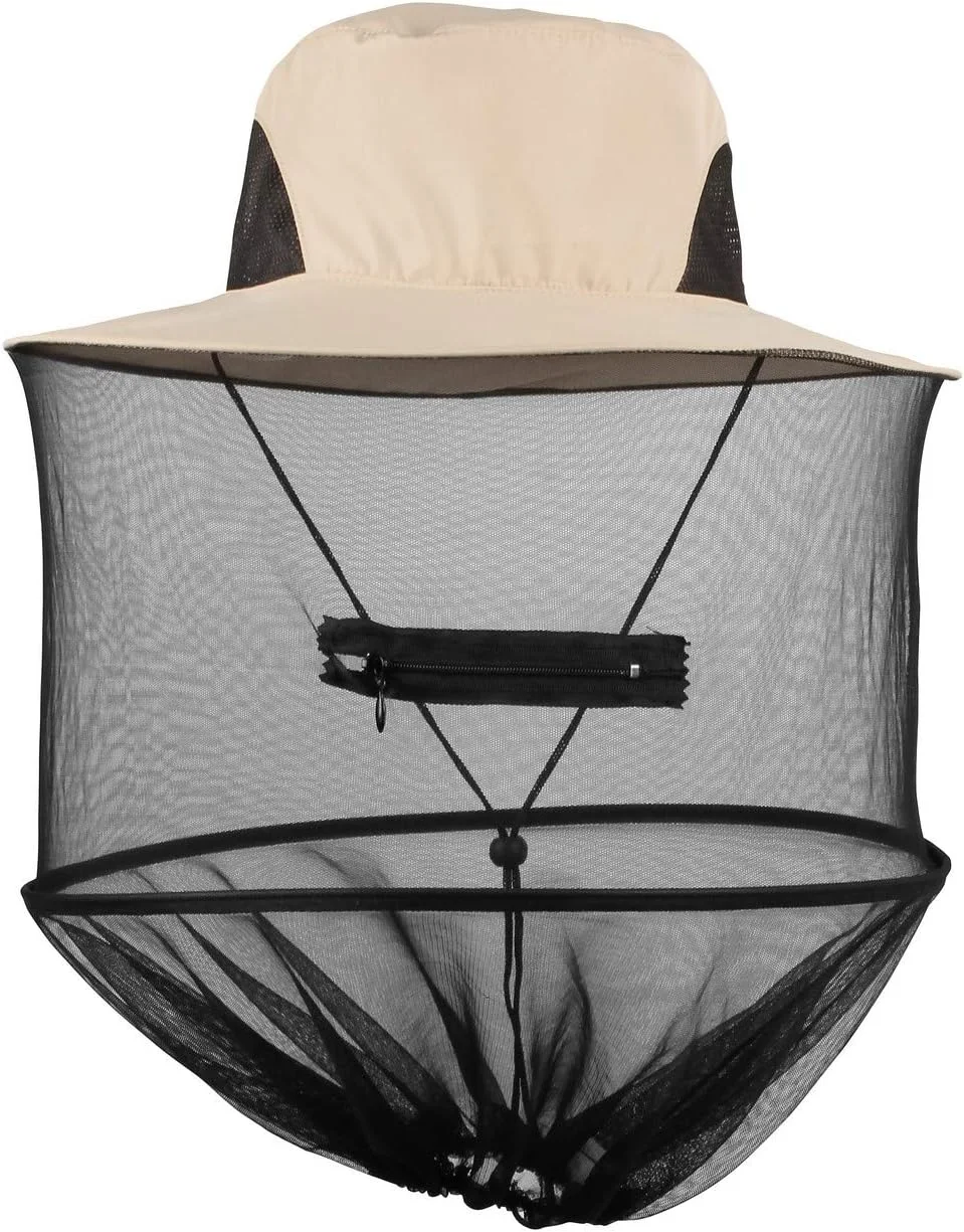 کلاه توری پشه بند Lpraer، کلاه آفتابی سطلی با توری مخفی برای ماهیگیری، پیاده روی و زنبورداری