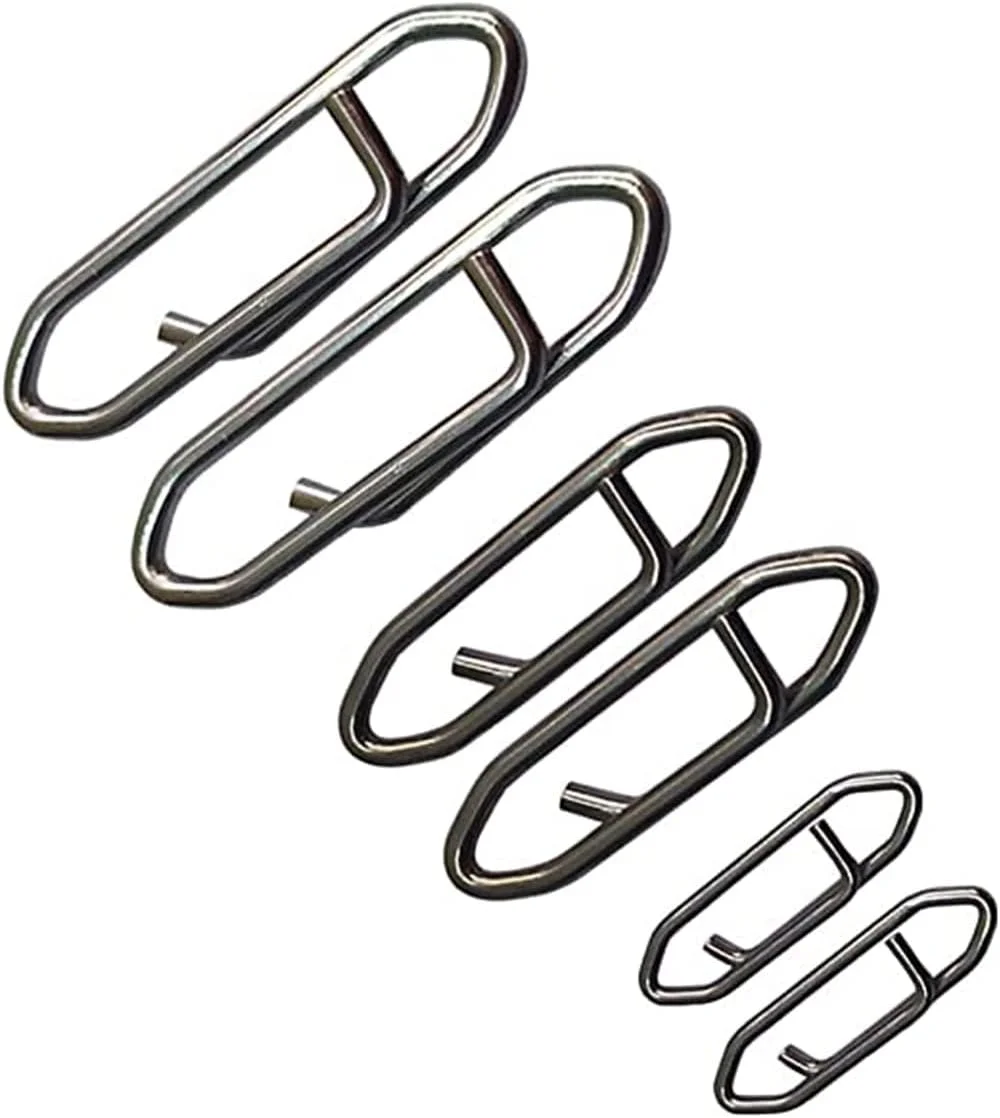 گیره های اتصال طعمه ماهیگیری - 50 عدد گیره اتصال طعمه، اتصال سریع استیل ضد زنگ، اتصال سریع و آسان برای تعویض طعمه در آب شور و شیرین