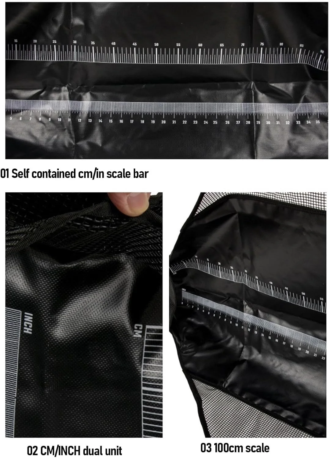 کیسه وزن کشی ماهیگیری، کیسه تاشو و ضد نشت حمل ماهی به همراه خط کش اندازه گیری کیسه وزن کشی ماهیگیری، کیسه تاشو و ضد نشت حمل ماهی به همراه خط کش اندازه گیری