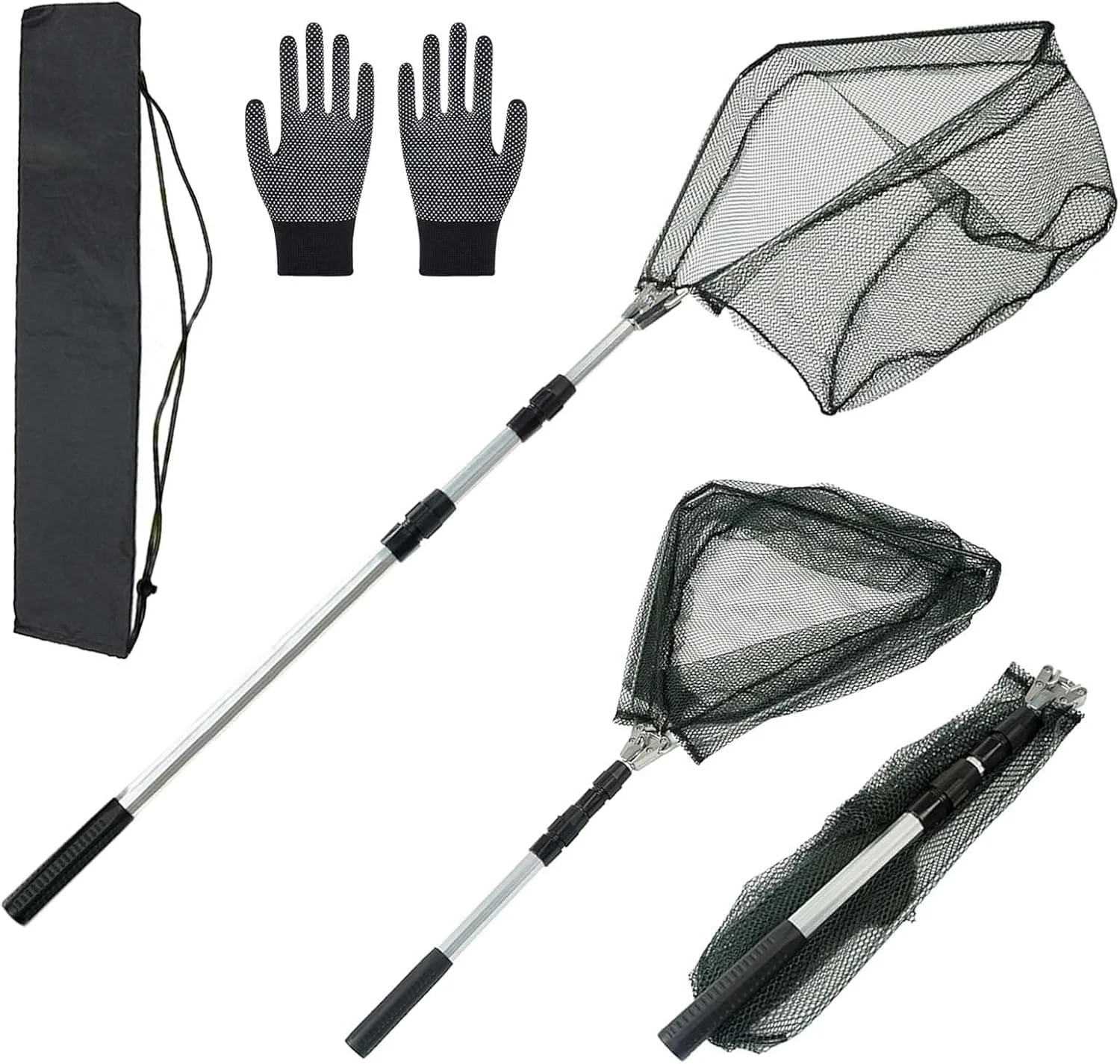 تور ماهیگیری، 4 عدد تور ماهیگیری، لوازم ماهیگیری، تور ماهیگیری با دسته، لوازم جانبی ماهیگیری، تور ماهیگیری برای آکواریوم