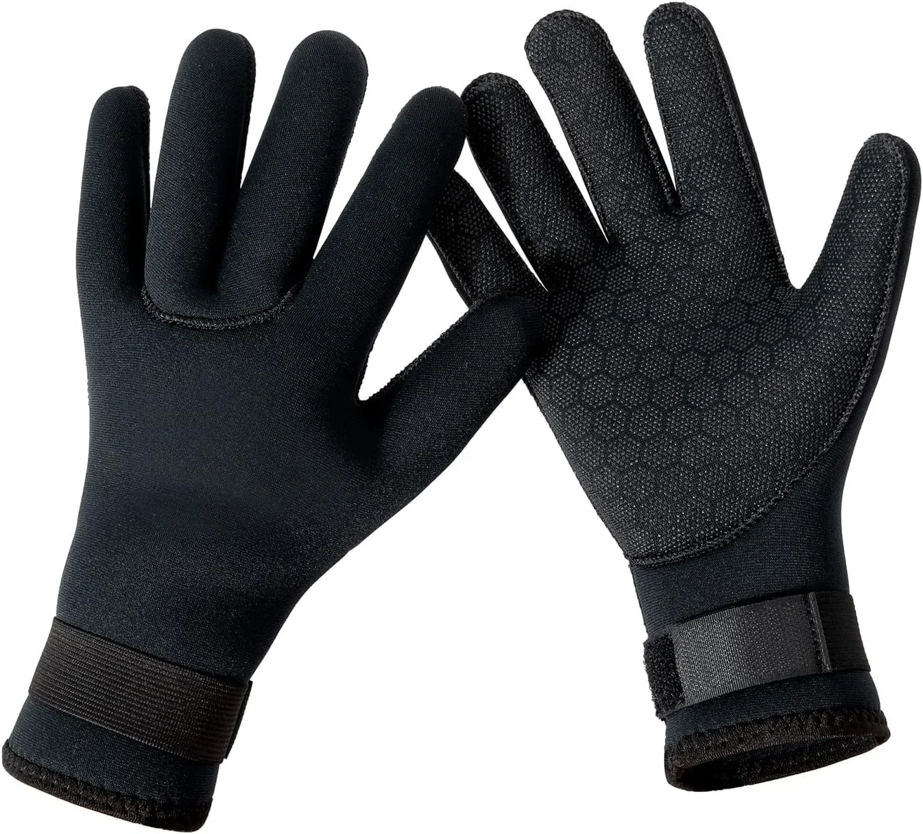 دستکش غواصی نئوپرن 3 میلی متری Excefore، دستکش های حرارتی ضد لغزش با بند مچی قابل تنظیم برای مردان و زنان مناسب غواصی، اسکی روی آب، شنا، موج سواری، ماهیگیری و قایقرانی