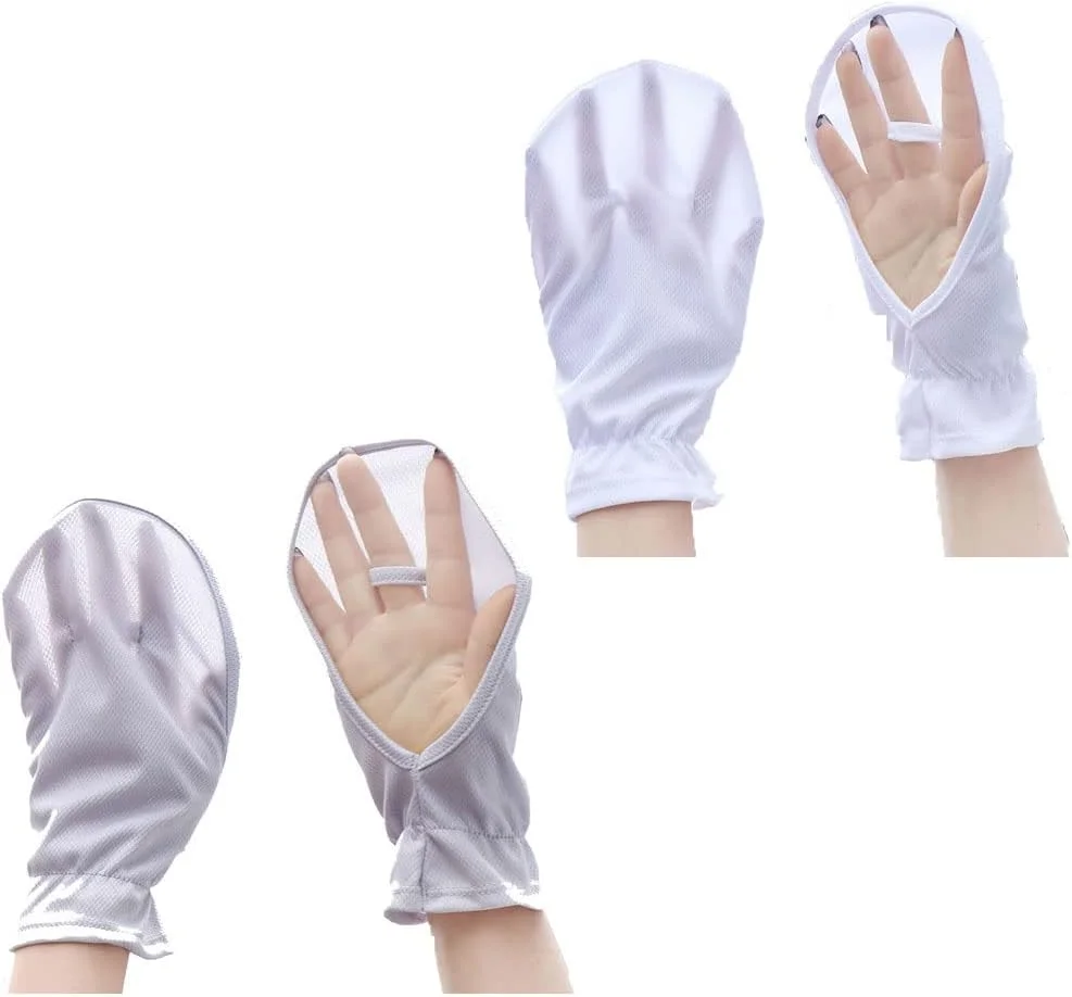 دو جفت دستکش محافظ آفتاب، پوشش سایه بان، محافظ UV، خنک کننده، بدون انگشت، مناسب برای رانندگی، ماهیگیری، سوارکاری، پیاده روی، قایق رانی، فضای باز، برای زنان و مردان