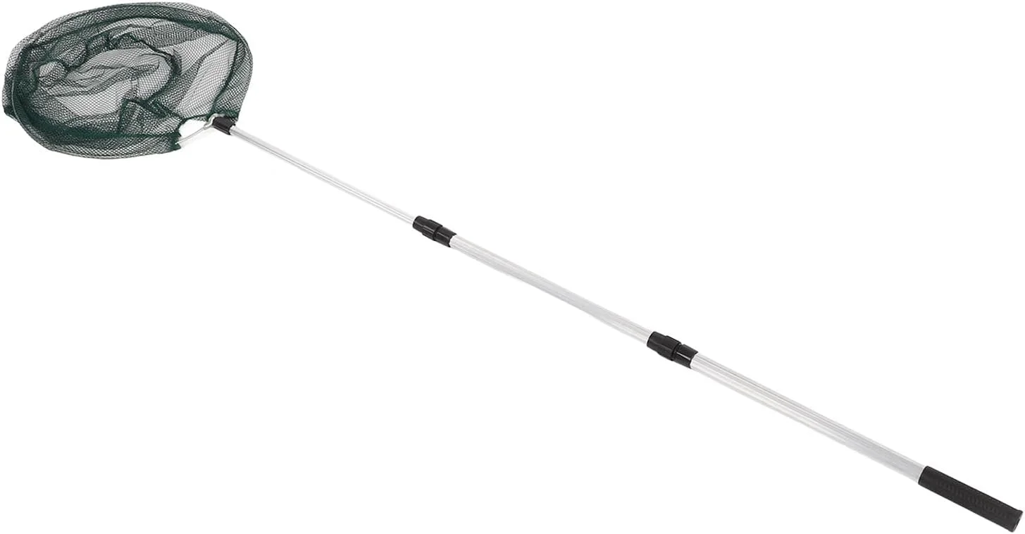 تور ماهیگیری دسته بلند، توری فرود تاشو با قابلیت مونتاژ سریع، دسته آلیاژ آلومینیوم جمع شونده برای آب شیرین (2.1 متر)