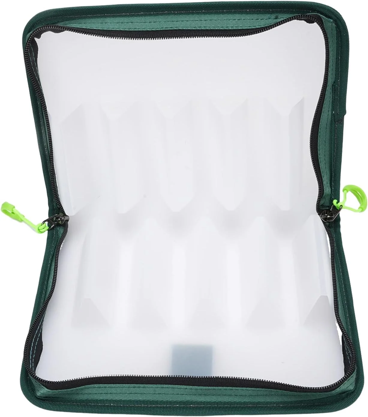 جعبه طعمه ماهیگیری PVC با 10 محفظه، ضد آب با بست زیپی، چند منظوره برای جواهرات با جنس PVC