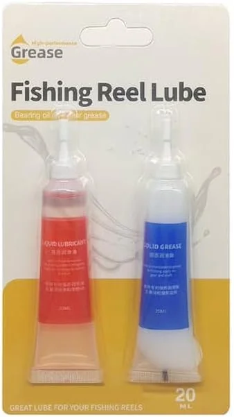 کیت روغن و گریس چرخ ماهیگیری آزون، روان کننده ضد آب برای نگهداری چرخ، مجموعه ابزار روغن ضروری برای عملکرد روان