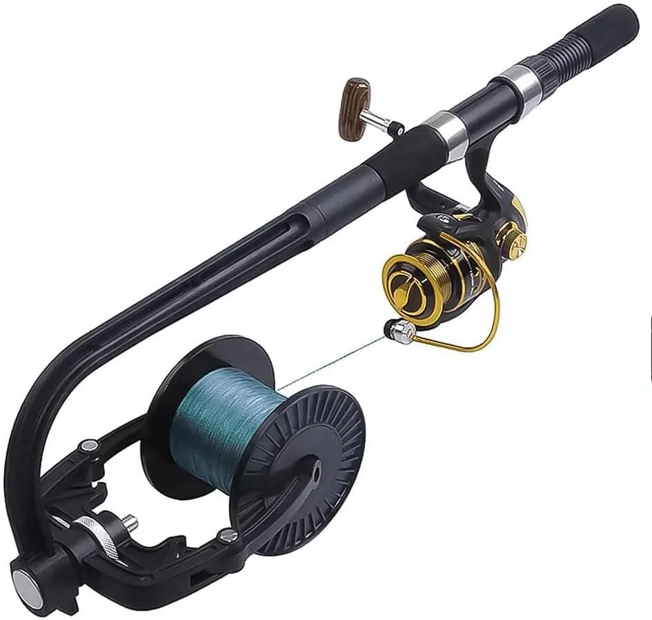 دستگاه قرقره نخ ماهیگیری آزون، سیستم ایستگاه قرقره بدون پیچیدگی نخ، هدیه و لوازم جانبی عالی برای ماهیگیران برای قرقره های چرخشی، طعمه پاشی و ترولینگ