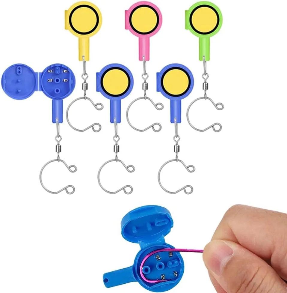 ابزار گره زدن ماهیگیری آزون، 6 عدد ابزار گره زدن نخ ماهیگیری، محافظت در برابر قلاب ماهیگیری، گره زدن آسان گره های ماهیگیری، لوازم جانبی چند منظوره ماهیگیری با مگس برای آب شیرین و آب شور