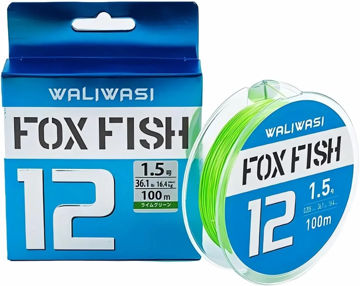 نخ ماهیگیری بافته شده 12 رشته ای PE - عملکرد بالا برای ماهیگیری در آب شور و آب شیرین - فوق العاده قوی، کشش کم، بافت رنگی برای دید بهتر