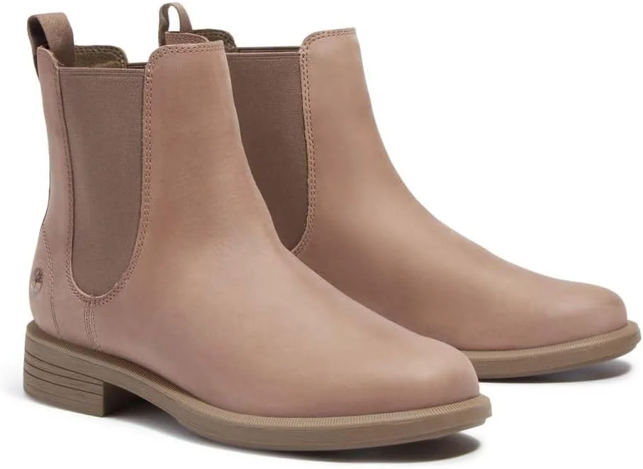 کفش های چرم دانه کامل تیمبرلند مدل ورونا اسکوئر مید چلسی به رنگ قهوه ای مایل به زرد برای بانوان