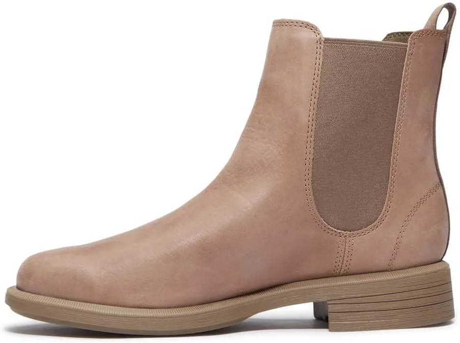 کفش های چرم دانه کامل تیمبرلند مدل ورونا اسکوئر مید چلسی به رنگ قهوه ای مایل به زرد برای بانوان