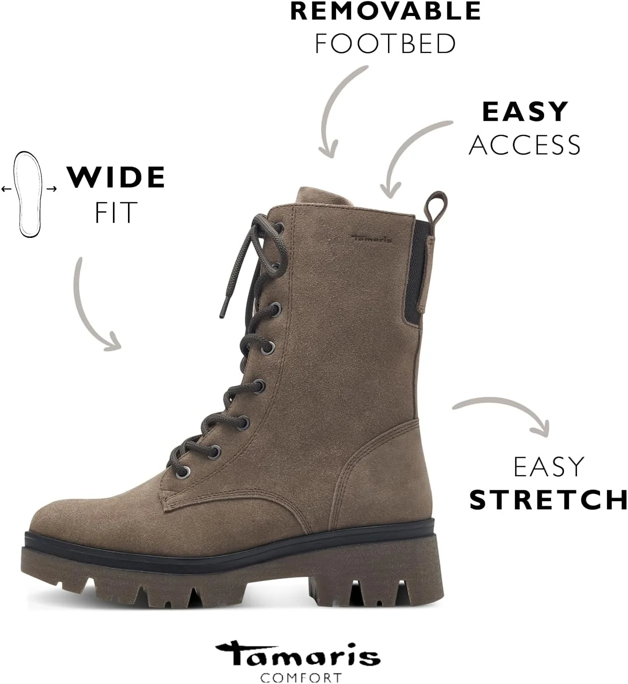 نیم بوت زنانه تاماریس مدل 8-85215-43 نیم بوت زنانه تاماریس مدل 8-85215-43