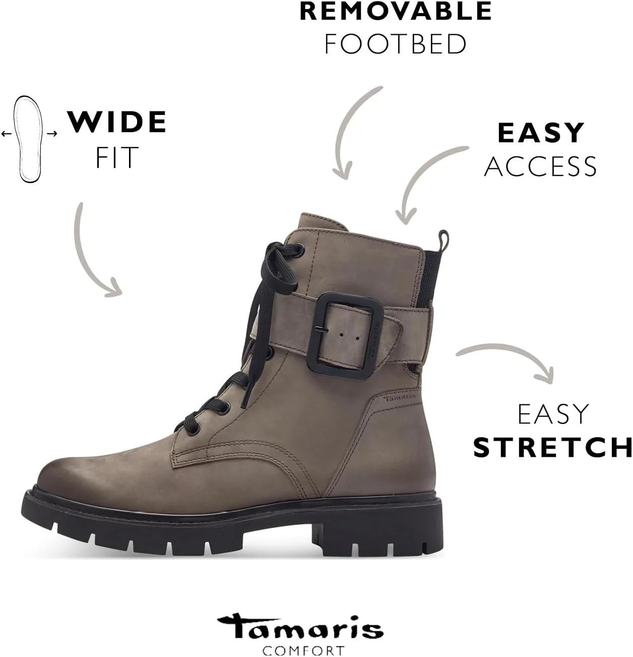 نیم بوت زنانه تاماریس مدل 8-85106-43