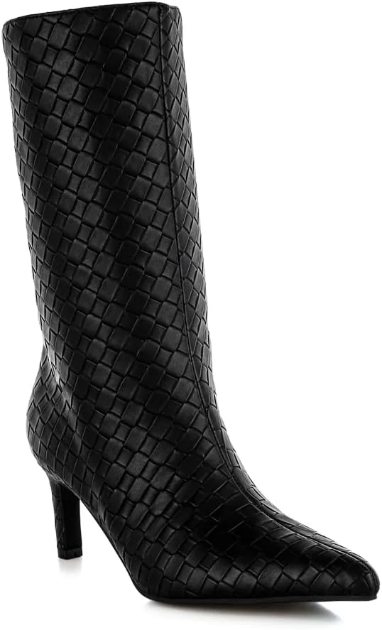 بوت زنانه بافت چرم مصنوعی لاندن رگ