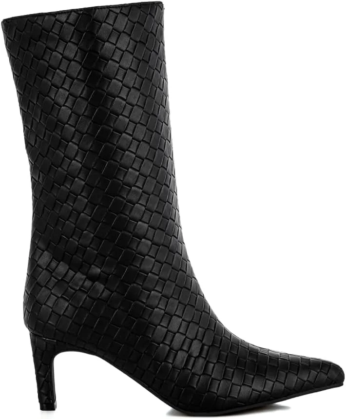 بوت زنانه بافت چرم مصنوعی لاندن رگ