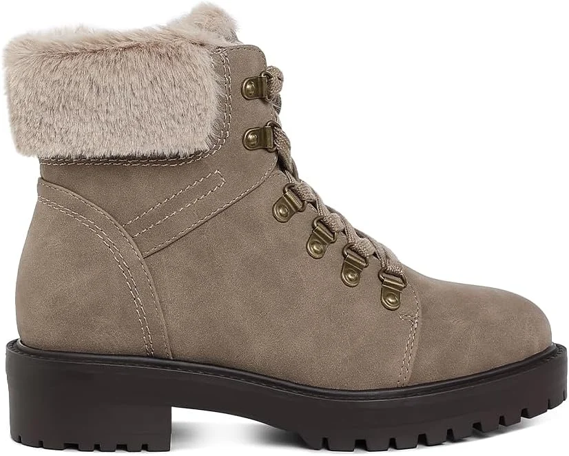 بوت های ساق دار زنانه لاندن رگ با یقه خز مصنوعی