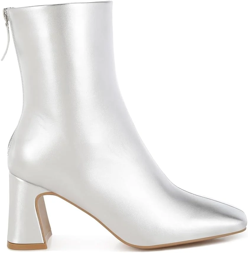 نیم بوت زنانه لاندن رگ، پنجه مربعی، متالیک