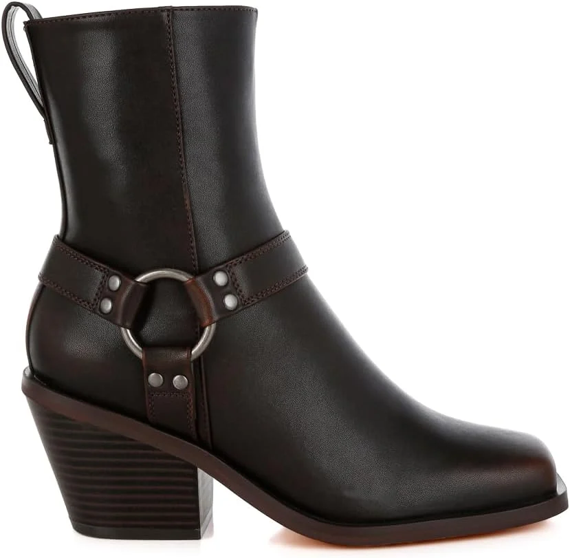 نیم بوت زنانه لاندن رگ با جزئیات هارنس برجسته