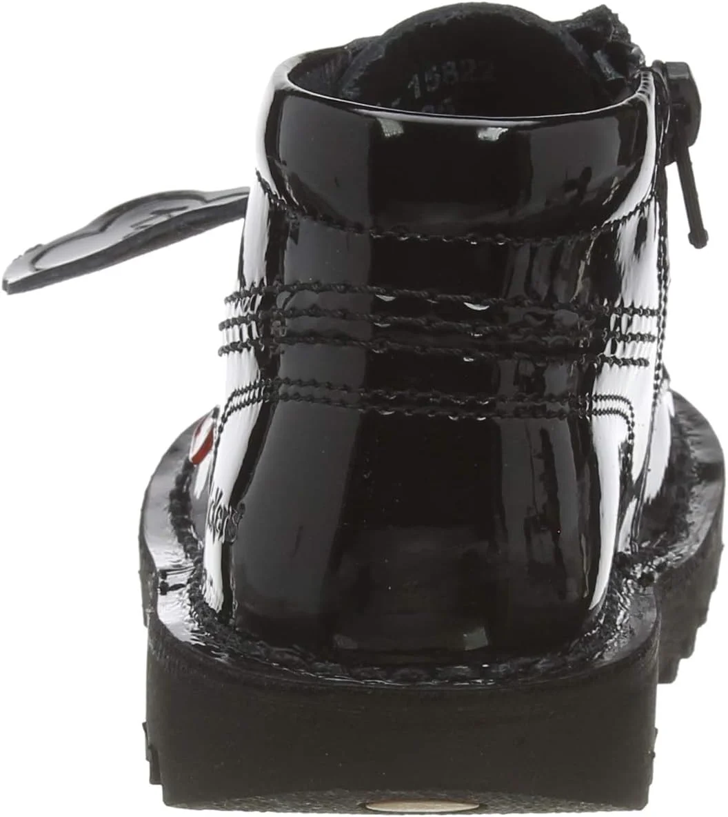 بوت ساق‌دار کلاسیک کیک های یونی‌سکس بچگانه کیکرز با زیپ | فوق‌العاده راحت | دوام بیشتر | کیفیت عالی، مشکی، سایز 6 کودک بریتانیا