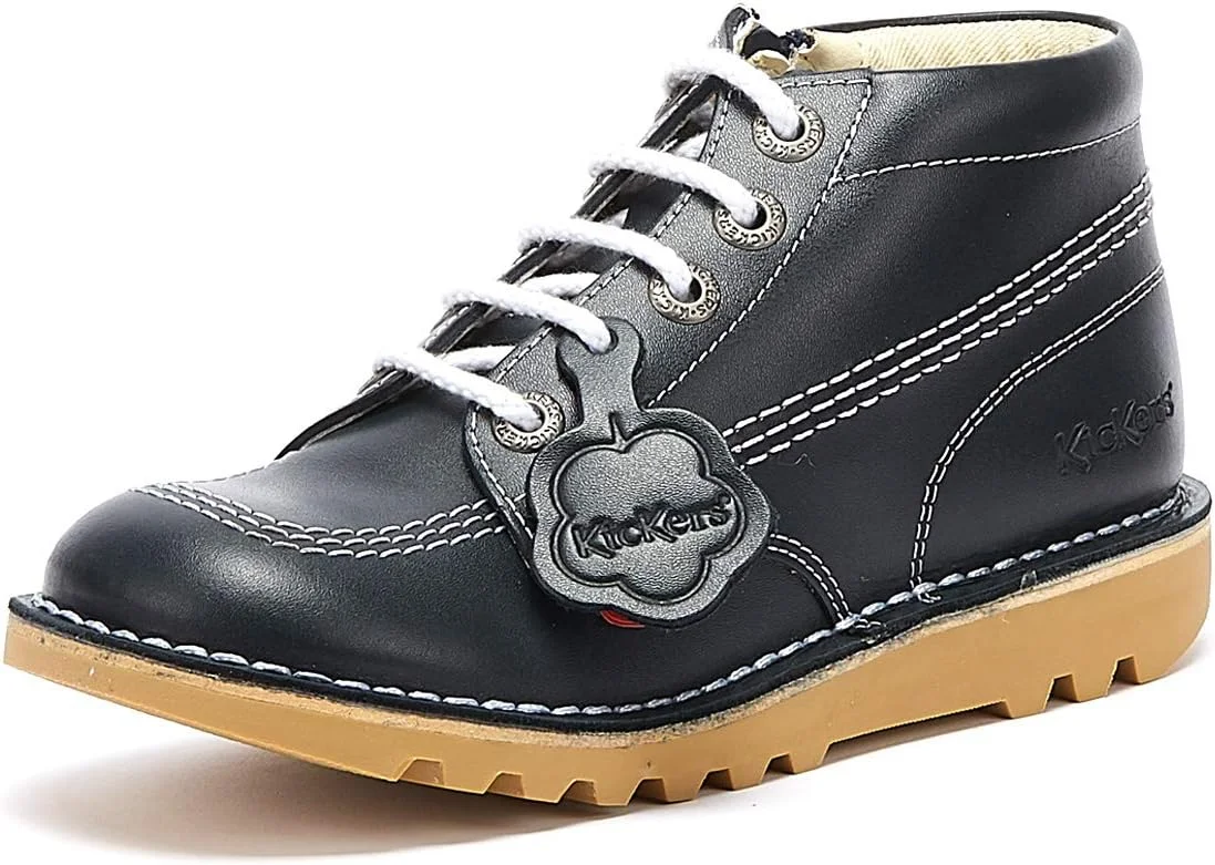نیم بوت ساق دار بچه گانه کیکرز مدل Kick Hi Easy On با زیپ