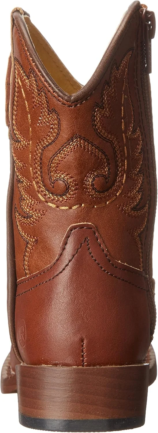 بوت کابویی کلاسیک نوک مربعی Texson ROPER (مناسب کودکان نوپا/کودکان کوچک)، قهوه ای، قهوه ای