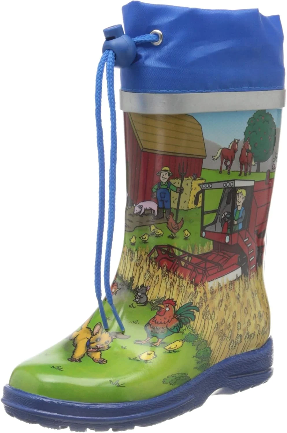 چکمه باران پسرانه بک 909 طرح مزرعه چکمه باران پسرانه بک 909 طرح مزرعه