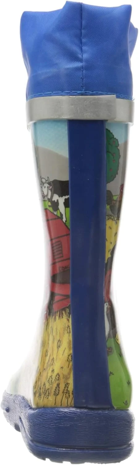 چکمه باران پسرانه بک 909 طرح مزرعه چکمه باران پسرانه بک 909 طرح مزرعه