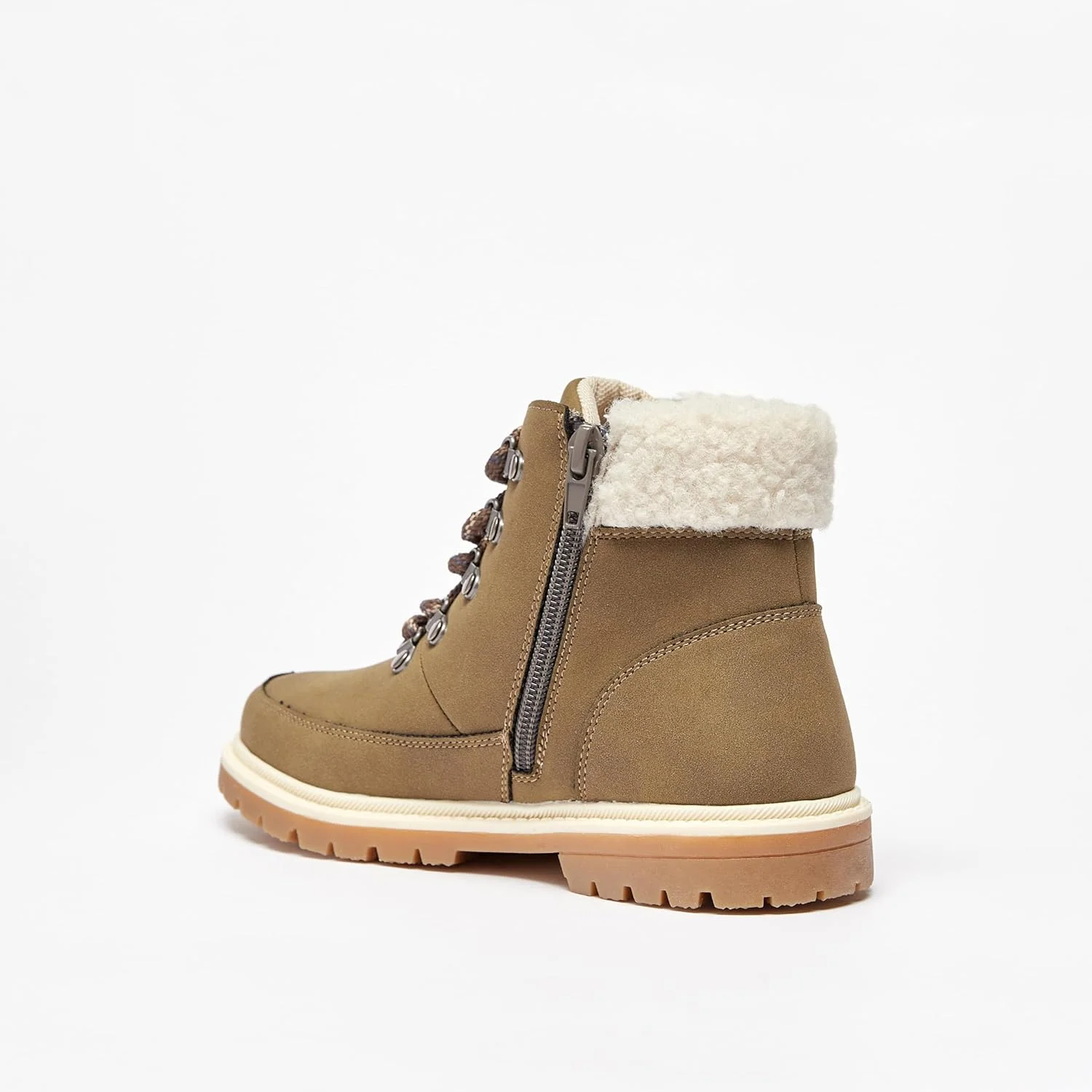 پسرانه - 1607M17539 - بوت ساق بلند ساده آقای دوچینی با بست زیپی