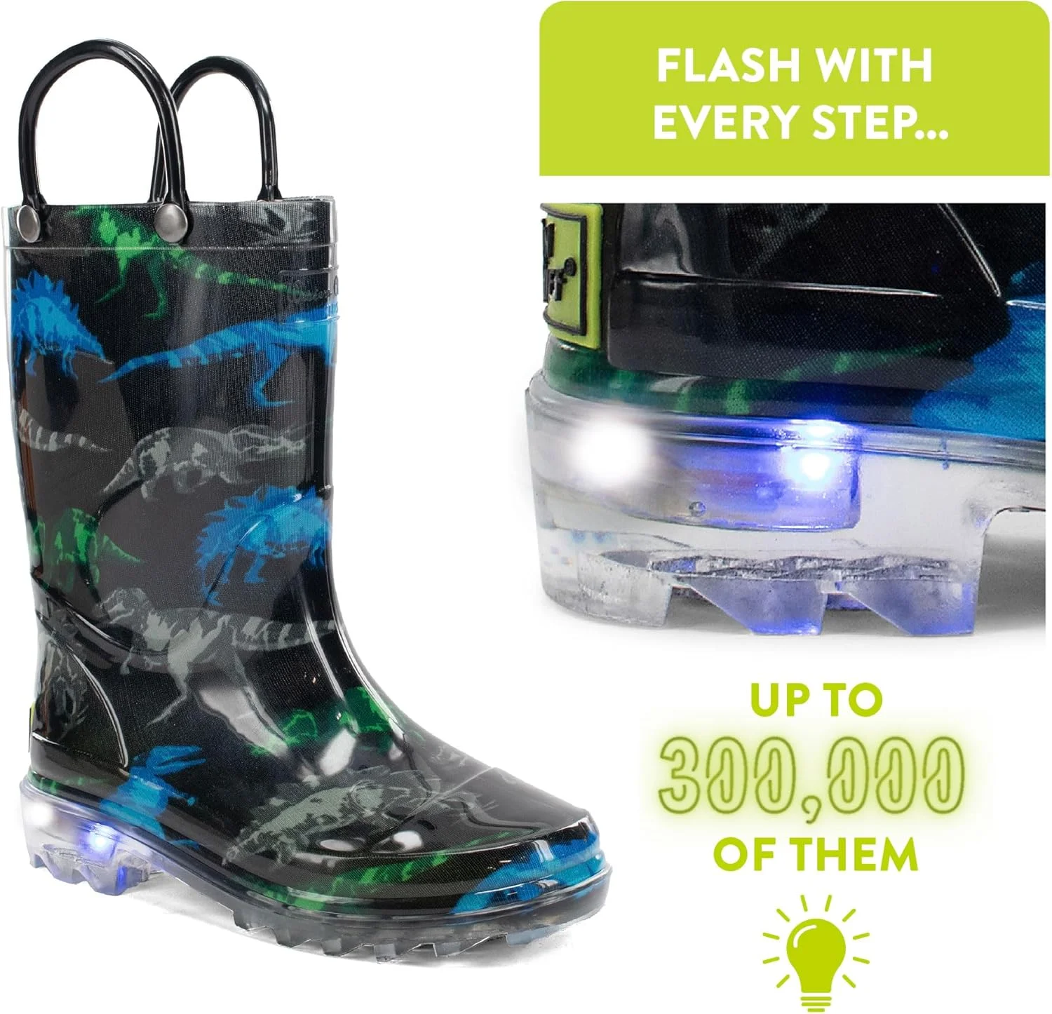 چکمه های بارانی ضد آب بچه گانه وسترن چیف با طرح شخصیت های دیزنی و دسته های آسان برای پوشیدن