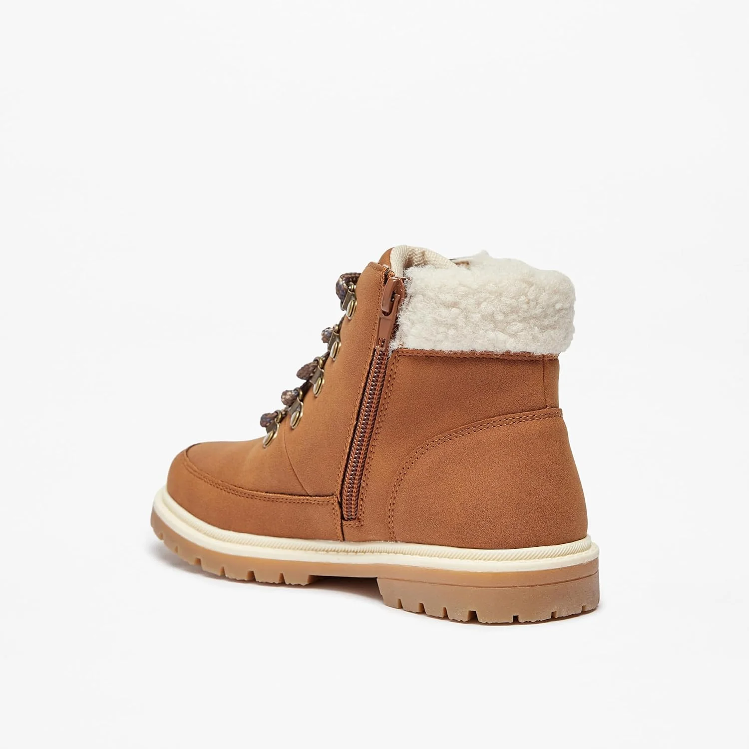 پسرانه - 1607M17539 - بوت ساق بلند ساده مستر دوچینی با بست زیپی