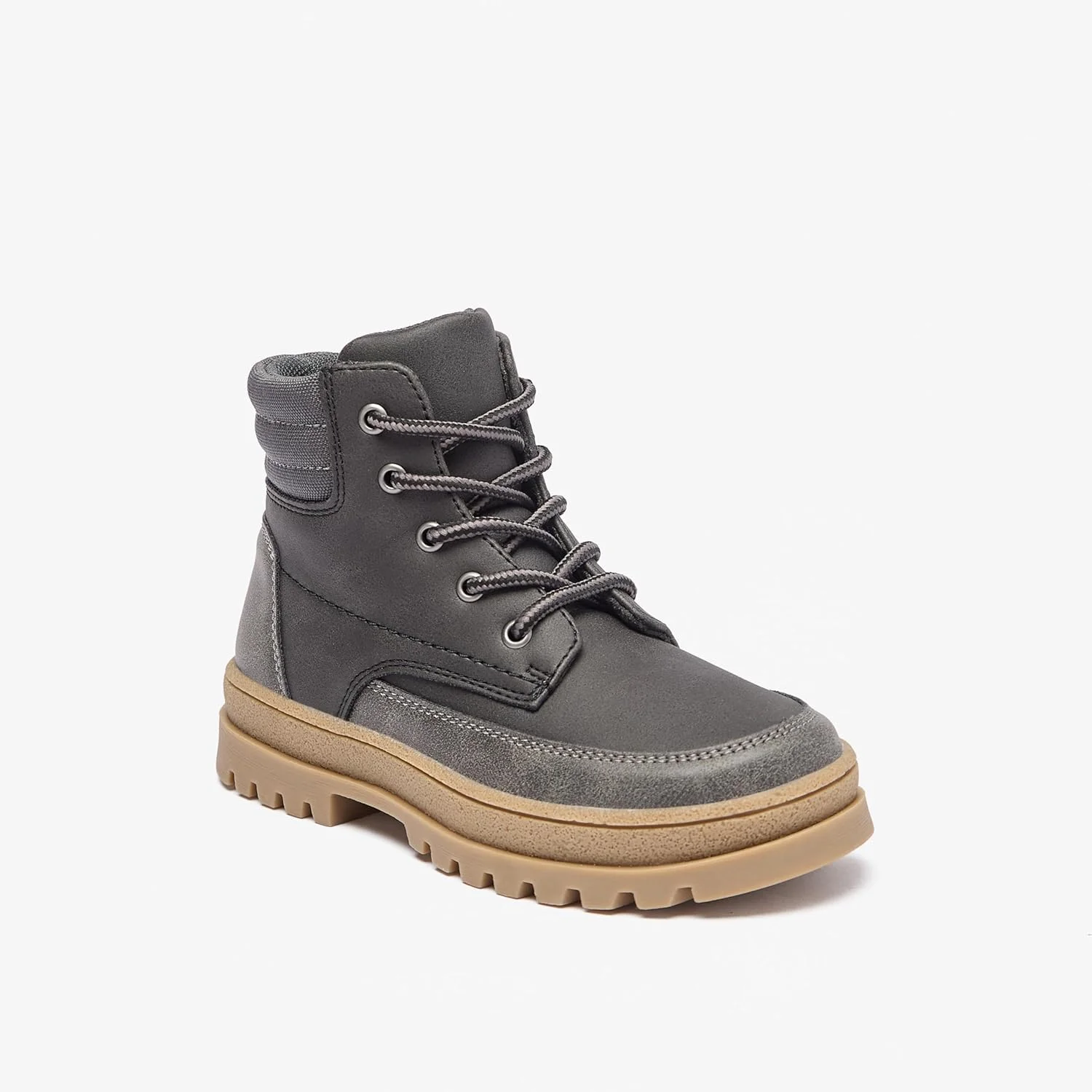 نیم بوت ساق کوتاه پسرانه مدل 166895746 با جزئیات بند و بست زیپی نیم بوت ساق کوتاه پسرانه مدل 166895746 با جزئیات بند و بست زیپی