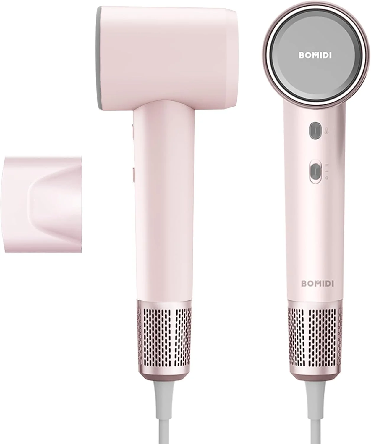 سشوار پرسرعت مدل HD04، سشوار با ترموستات هوشمند، موتور پرسرعت، یون های منفی، عملکرد کم صدا و گردش هوای گرم و سرد - صورتی