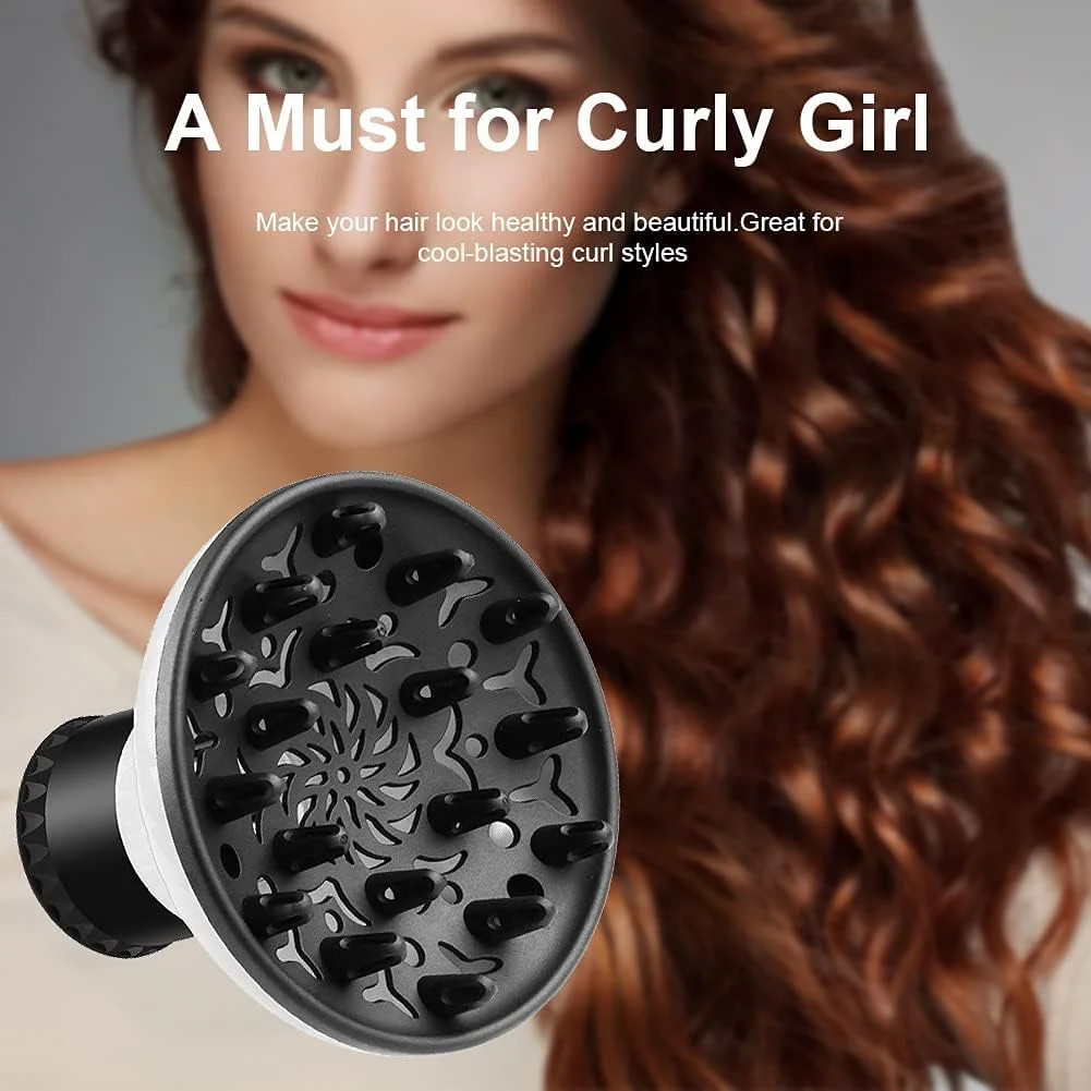 دیفیوزر مو KASTWAVE، سری پخش کننده یونیورسال برای سشوار، قابل استفاده برای سشوارهایی با قطر 3.5 تا 6 سانتی متر برای موهای فر یا موج دار (سفید)