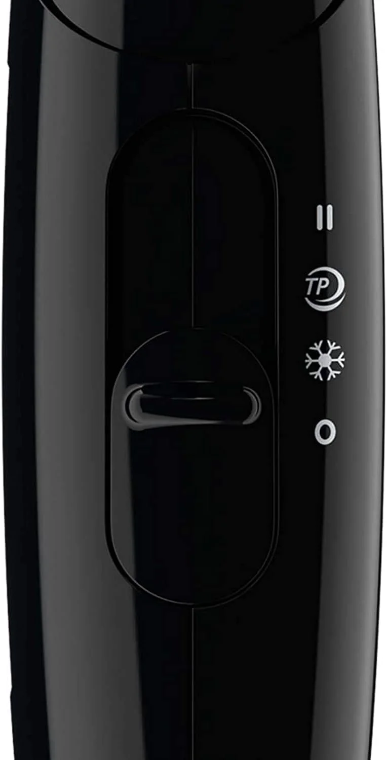 سشوار مراقبت ضروری فیلیپس. ترموپروتکت. تاشو. 1200 وات. موتور DC. 3 تنظیمات حرارت/سرعت + شات خنک. بدون یون. قلاب نگهداری آسان. متمرکز کننده. 1.5 متر. 3 پین، Bhc010/13.