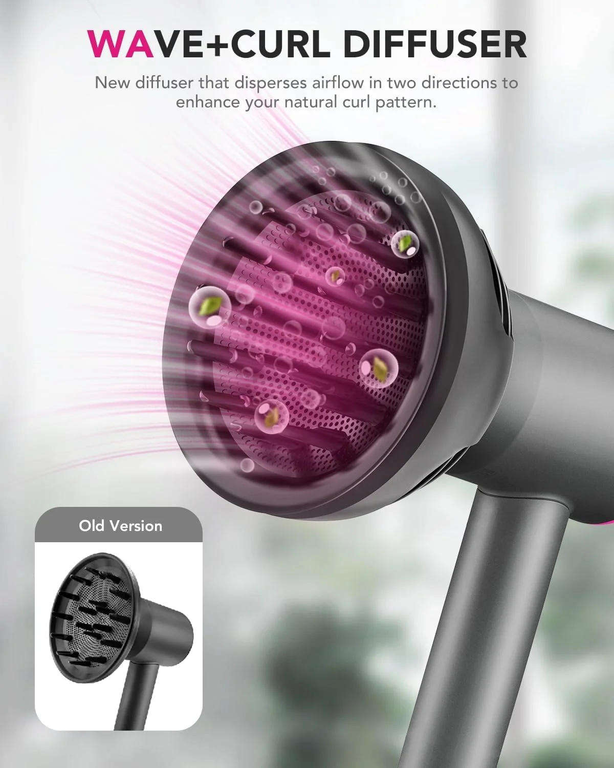 دیفیوزر فر موجی برای سشوار دایسون، اتصال دیفیوزر ارتقا یافته برای سشوار سوپرسونیک یا سوپرسونیک نورال HD16 HD15 HD12 HD08 HD04 HD03 HD02 برای موهای موج دار، فر یا مجعد
