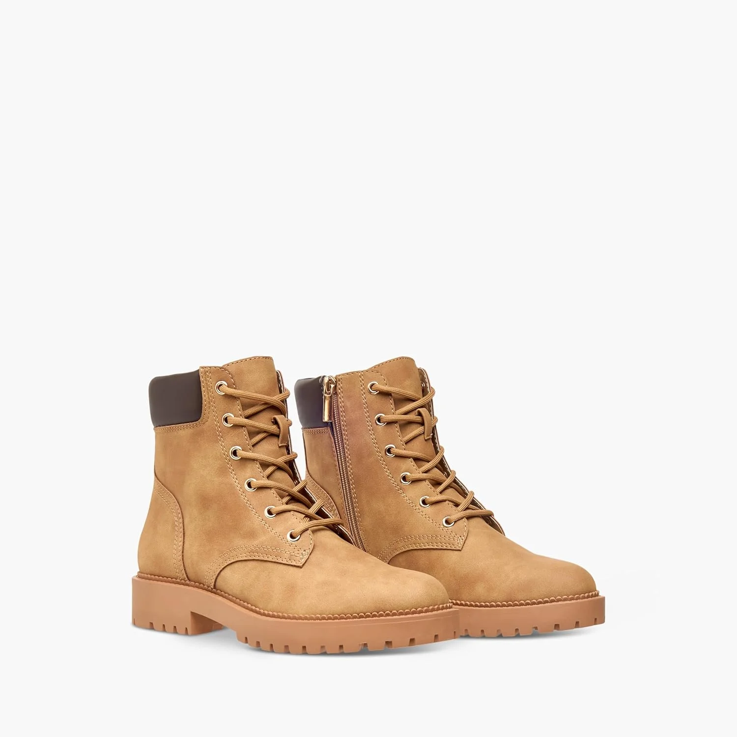 نیم بوت زنانه فلورا بلا از شواکسپرس - پنل دار، زیپ دار، ساق کوتاه با زیره ضخیم