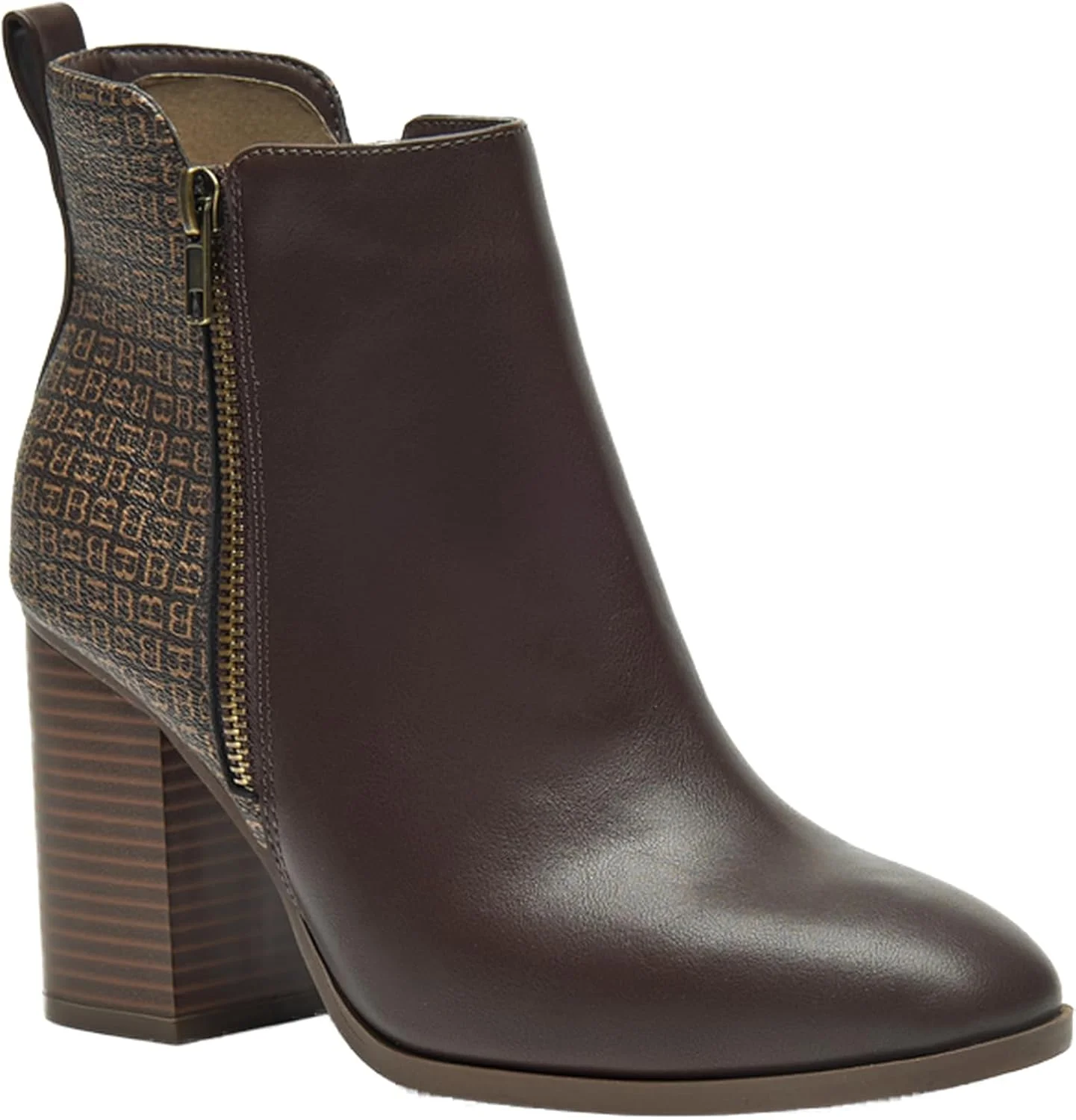 بوت های مچی زنانه فلورا بلا بای شواکسپرس - دارای جزئیات لوگو، پاشنه های پهن و بست زیپی