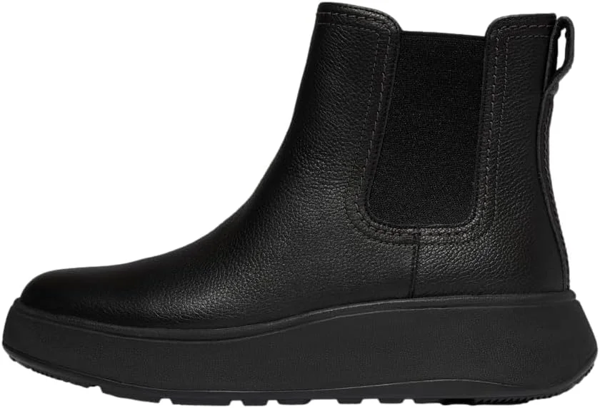 نیم بوت چلسی زنانه فیت فلاپ مدل F-mode Stitch با چرم پرداخت شده گرم