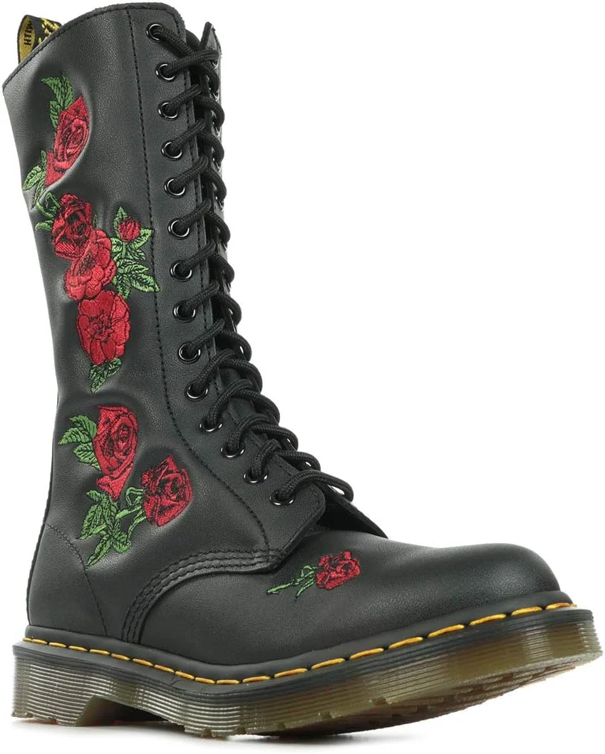 بوت روزمره زنانه دکتر مارتنز مدل Vonda با ۱۴ بند، مشکی