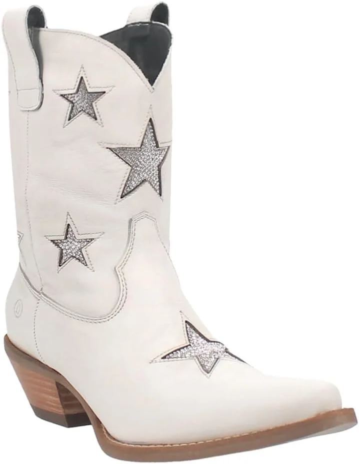 نیم بوت زنانه دینگو مدل Star Struck، طرح دار، نوک تیز، پاشنه متوسط 5 تا 7.5 سانتی متر - مشکی نیم بوت زنانه دینگو مدل Star Struck، طرح دار، نوک تیز، پاشنه متوسط 5 تا 7.5 سانتی متر - مشکی