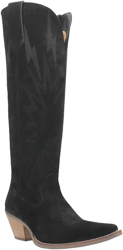 بوت های کابویی زنانه دینگو مدل تاندر رود با نوک باریک