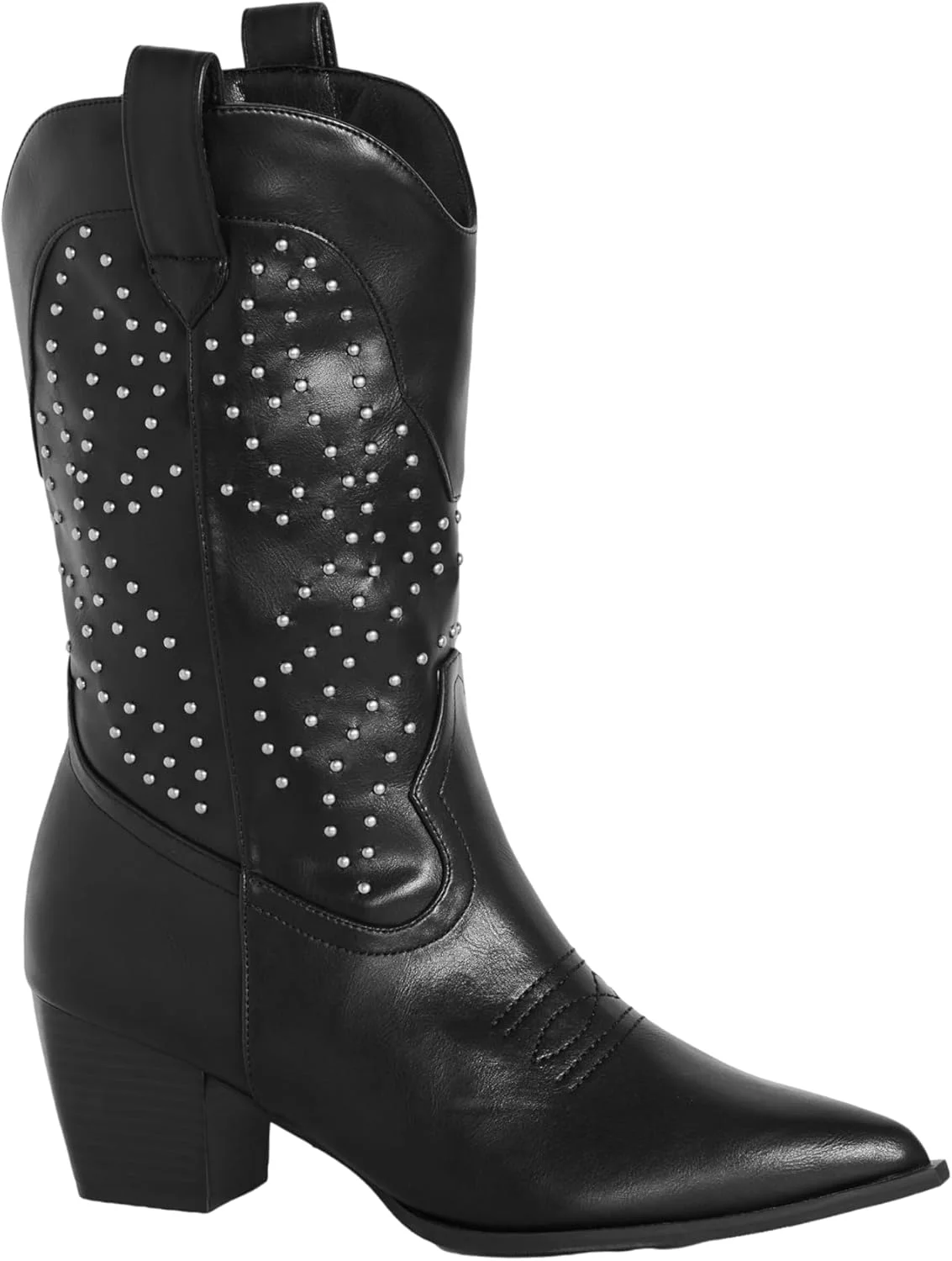 نیم بوت مشکی لبه غربی City Chic با قالب پهن