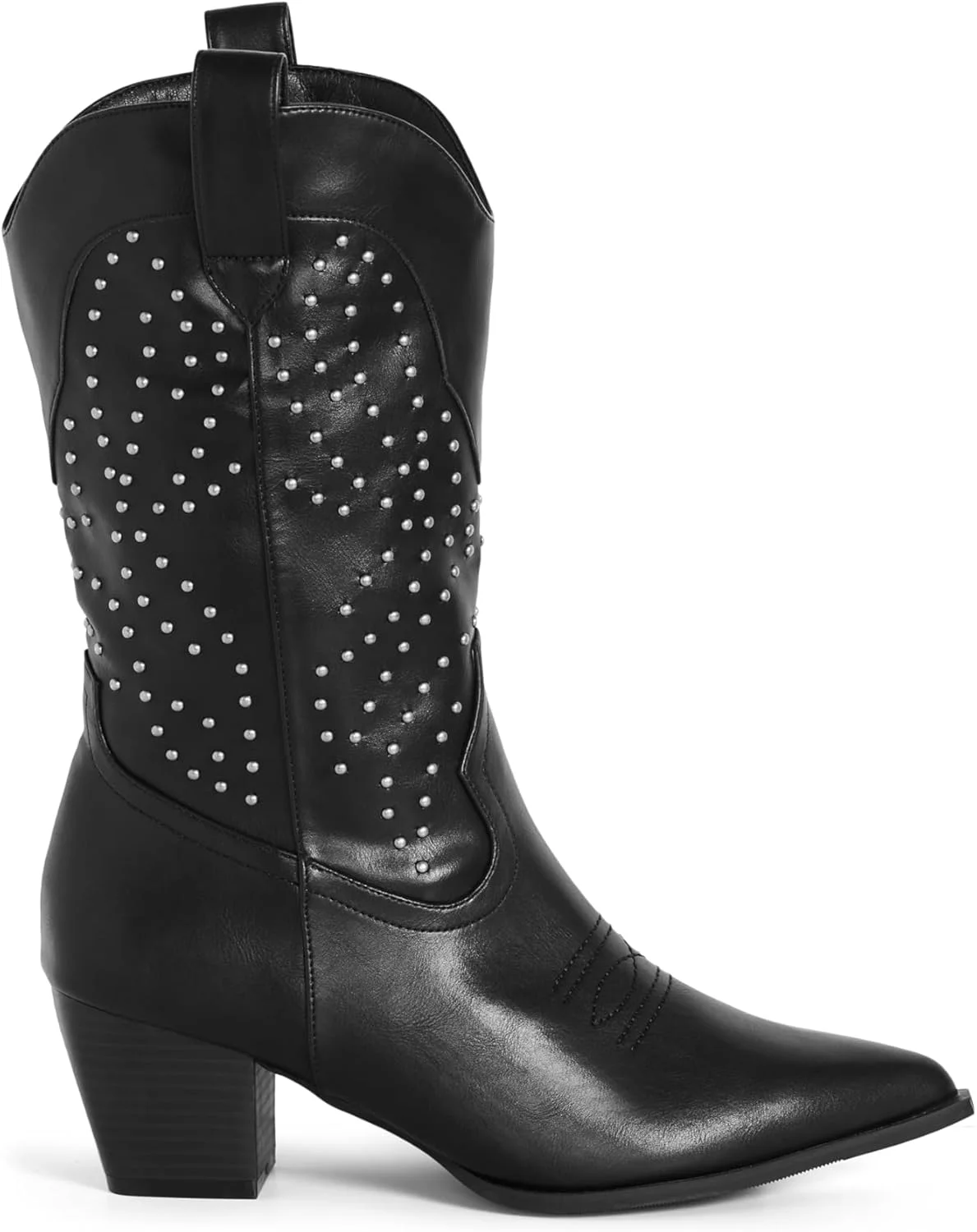 نیم بوت مشکی لبه غربی City Chic با قالب پهن