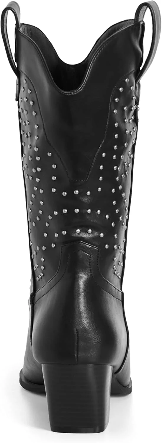 نیم بوت مشکی لبه غربی City Chic با قالب پهن