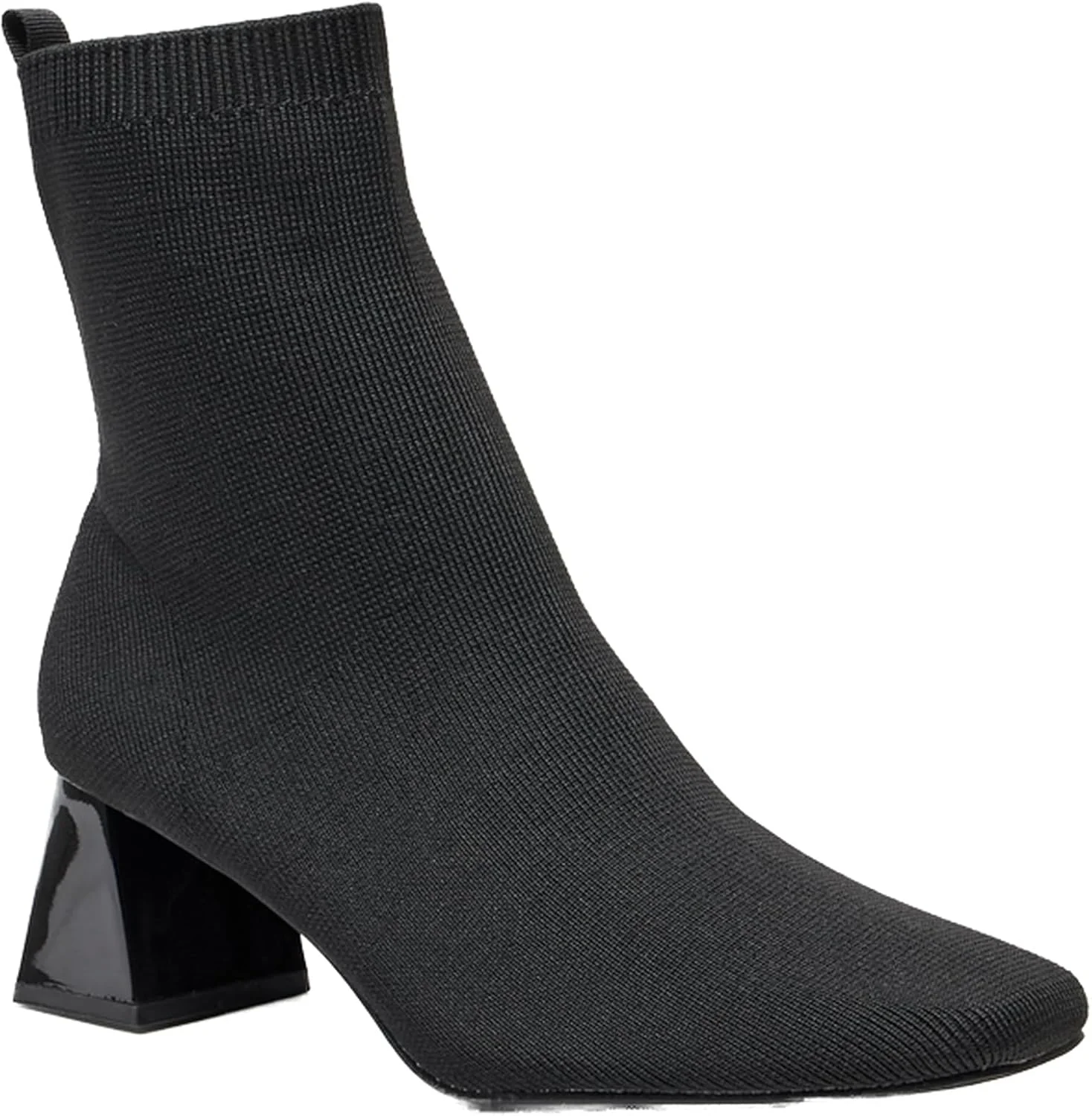 Celeste Women Ce1113 - نیم بوت های لغزنده بافت دار زنانه با پاشنه های پهن