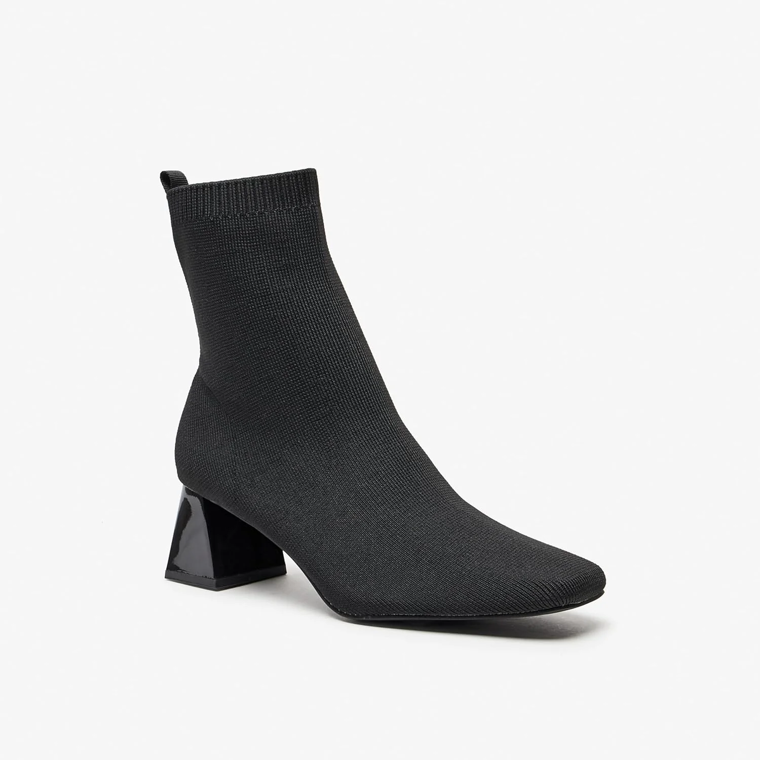 Celeste Women Ce1113 - نیم بوت های لغزنده بافت دار زنانه با پاشنه های پهن