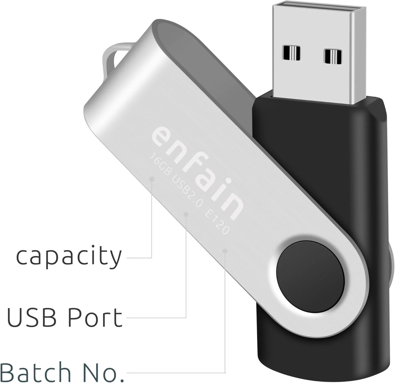 فلش مموری 4 گیگابایتی USB 2.0 اِنفین، بسته 10 عددی، مشکی، حافظه کوچک، درایوهای انگشتی، برای پشتیبان گیری و انتقال فایل