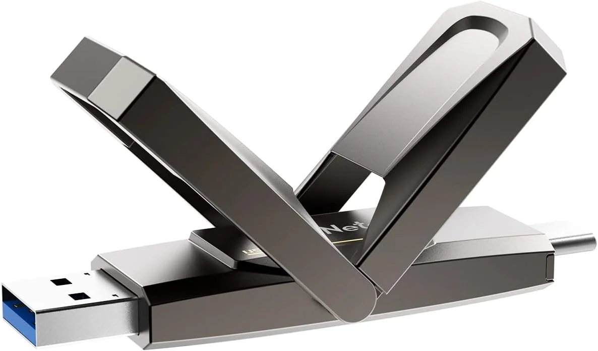 درایو حالت جامد اکسترنال قابل حمل 256 گیگابایتی Netac با رابط دوگانه Type-c و USB 3.2، تا 400 مگابایت بر ثانیه، محافظت امنیتی برای ذخیره سازی داده ها، توسعه فضای ذخیره سازی برای عکس ها/فیلم ها/موسیقی/فایل ها، مدل US5