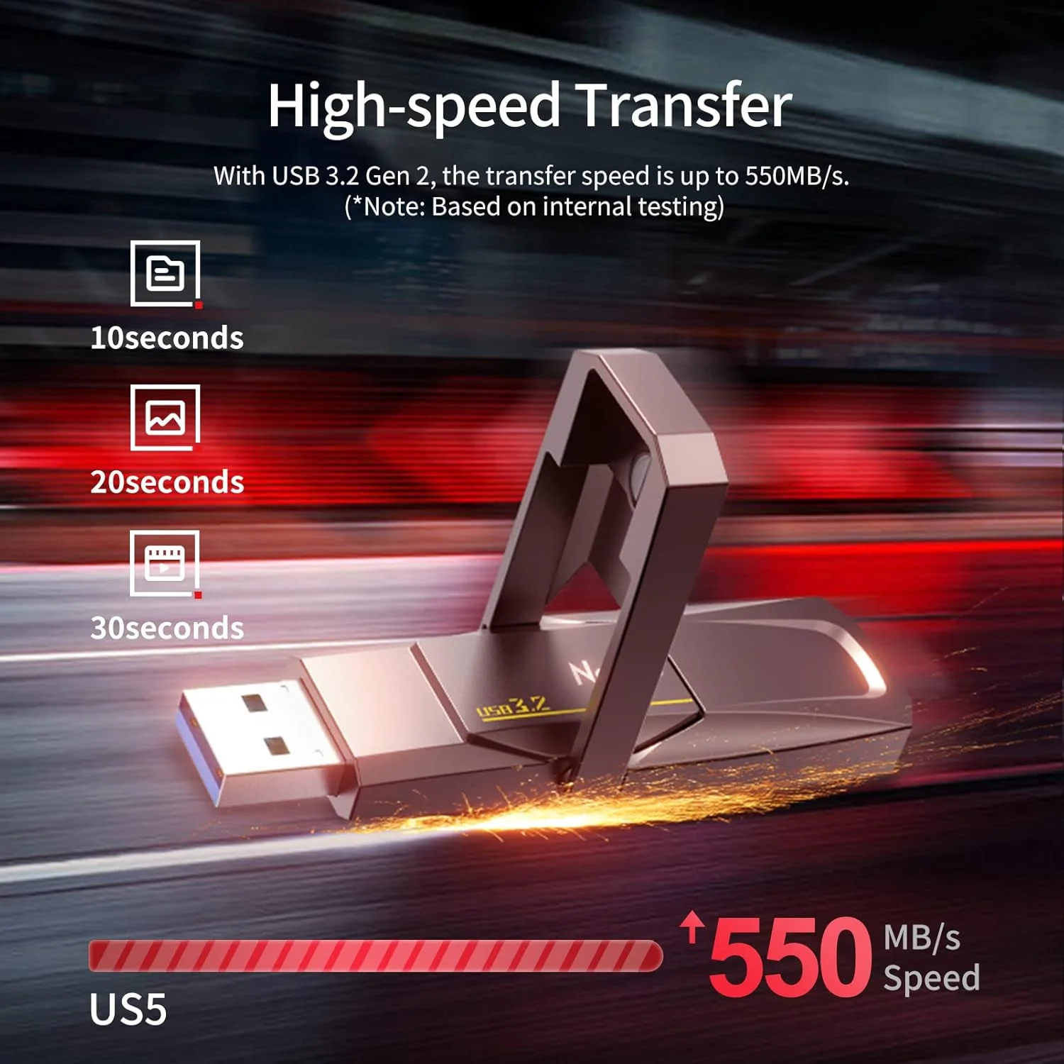 درایو حالت جامد اکسترنال قابل حمل 256 گیگابایتی Netac با رابط دوگانه Type-c و USB 3.2، تا 400 مگابایت بر ثانیه، محافظت امنیتی برای ذخیره سازی داده ها، توسعه فضای ذخیره سازی برای عکس ها/فیلم ها/موسیقی/فایل ها، مدل US5