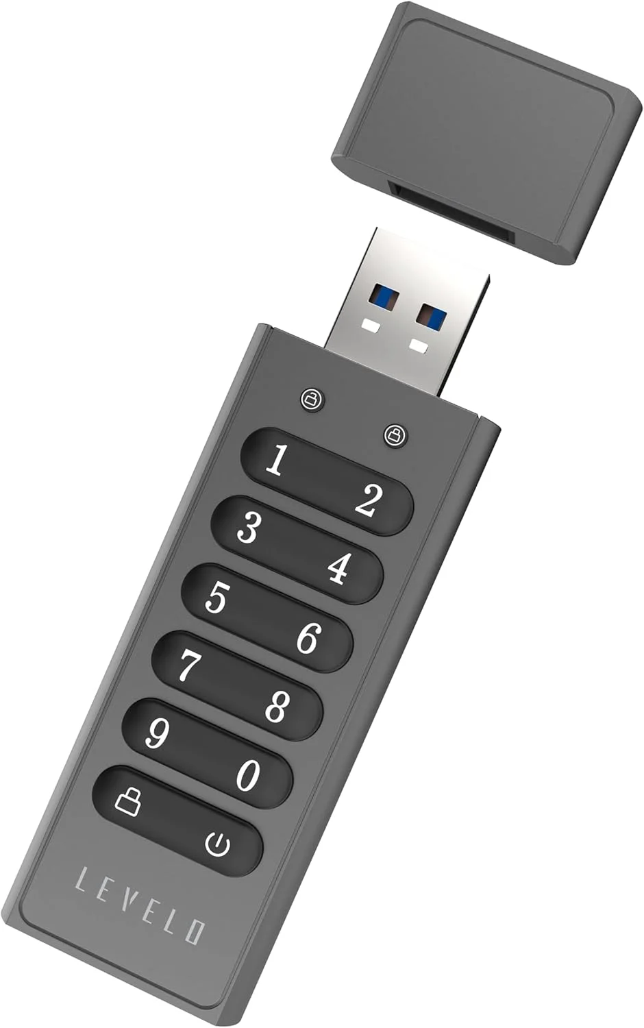 فلش مموری USB دیجیتال Levelo LockVault با ظرفیت 128 گیگابایت - خاکستری فلش مموری USB دیجیتال Levelo LockVault با ظرفیت 128 گیگابایت - خاکستری